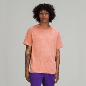 Lululemon Metal Vent Tech T 2.0 Disrupted Grid Mulled Wine/Pink Savannah M3CT7S